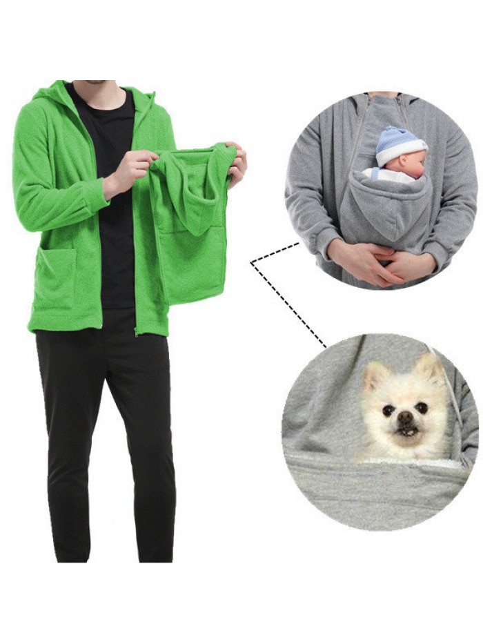 Pets Care Baby Care Brood Pouch Multifunctional Hoodies Tops Warm Fleece Autumn Winter Sweatshirt