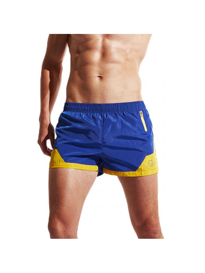 Quick Dry Breathable Waterproof Beach Board Shorts Mini Zipper Pocket Men Sport Shorts