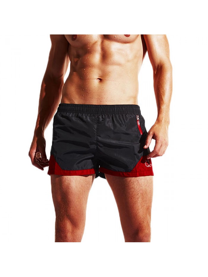 Quick Dry Breathable Waterproof Beach Board Shorts Mini Zipper Pocket Men Sport Shorts