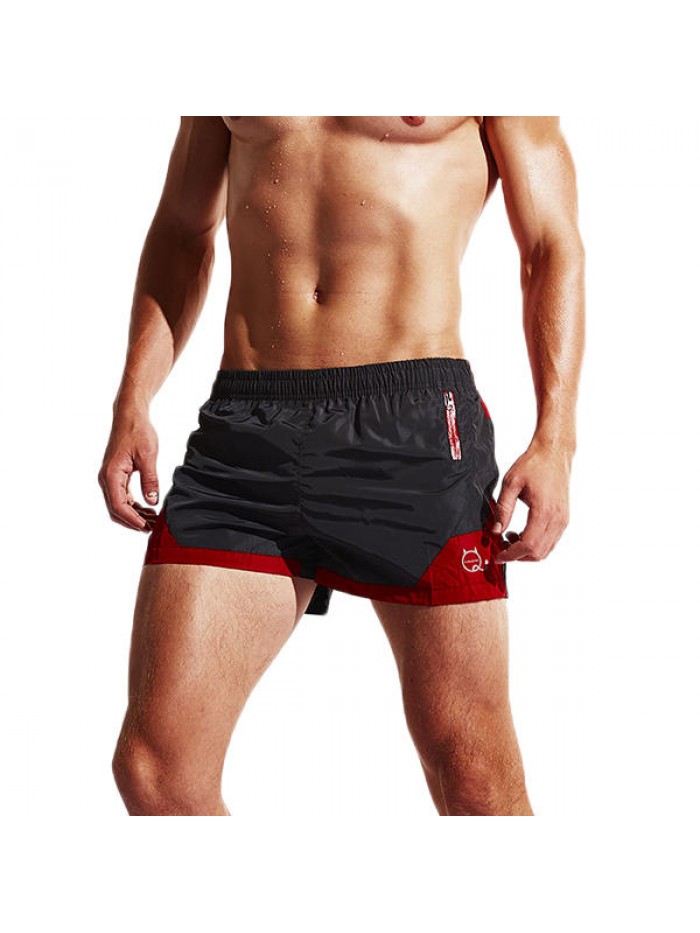 Quick Dry Breathable Waterproof Beach Board Shorts Mini Zipper Pocket Men Sport Shorts