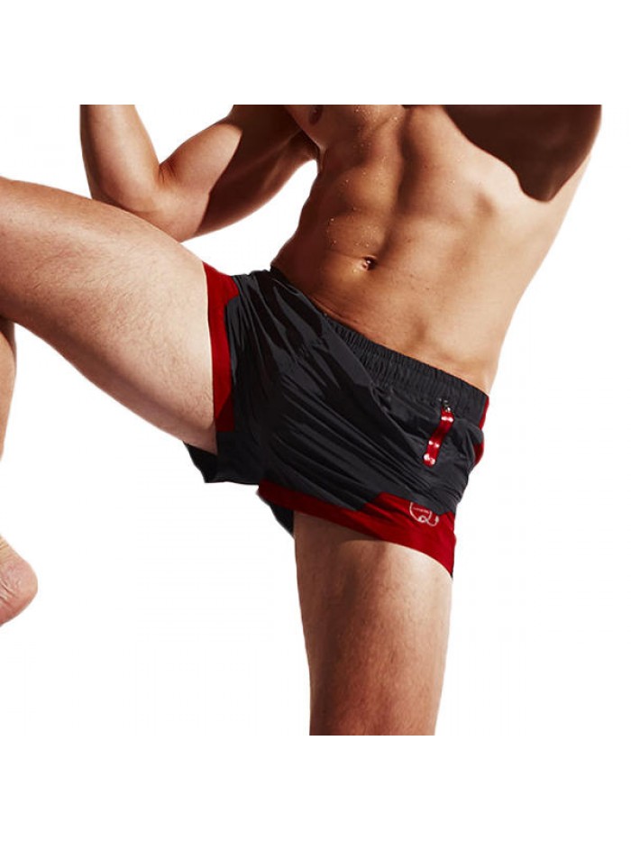 Quick Dry Breathable Waterproof Beach Board Shorts Mini Zipper Pocket Men Sport Shorts