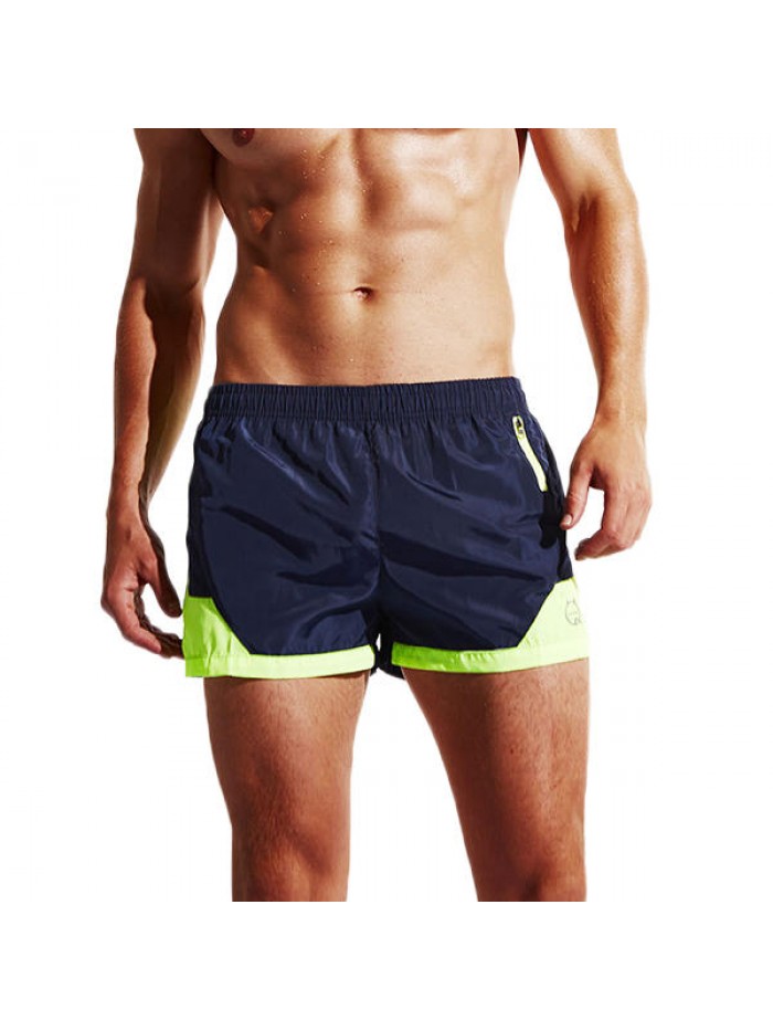 Quick Dry Breathable Waterproof Beach Board Shorts Mini Zipper Pocket Men Sport Shorts