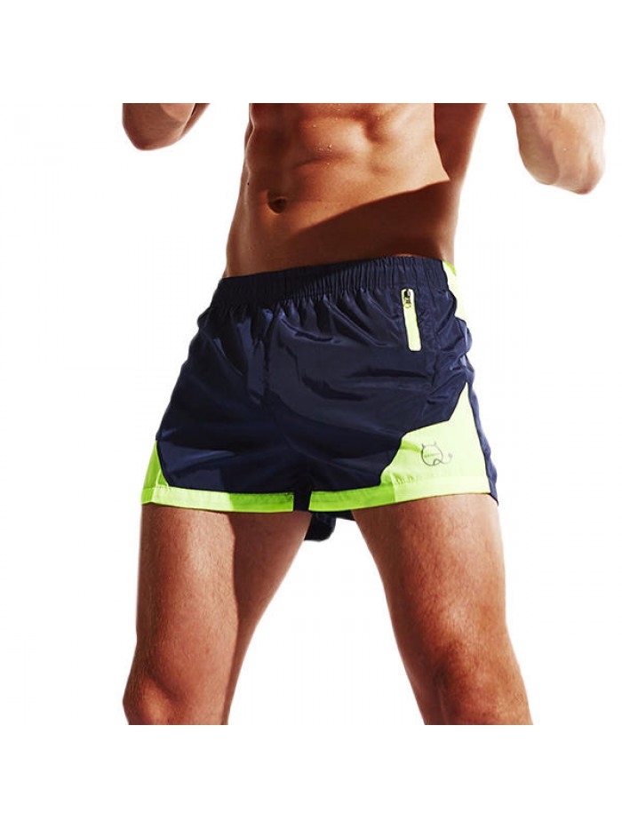 Quick Dry Breathable Waterproof Beach Board Shorts Mini Zipper Pocket Men Sport Shorts