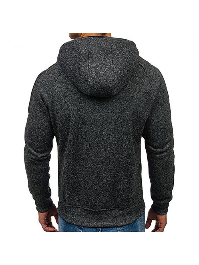 Men's Casual Jacquard Cashmere Cardigan Hooded Fashion Zip Up Hoodies