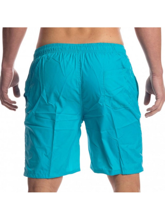 Summer Pure Color Casual Home Lounge Drawstring Beach Board Shorts for Men