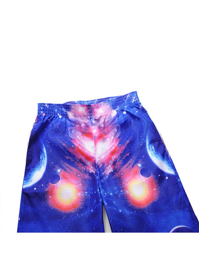 3D Starry Sky Creative Printing Summer Leisure Beach Board Shorts for Men