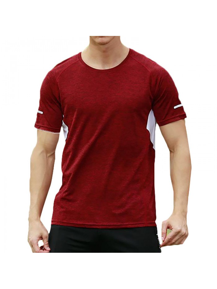 Spliced sports breathable T-shirt