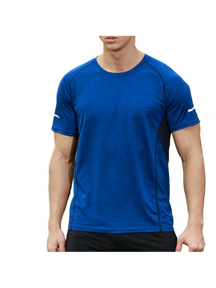 Spliced sports breathable T-shirt