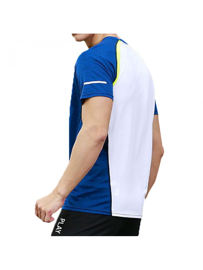 Spliced sports breathable T-shirt