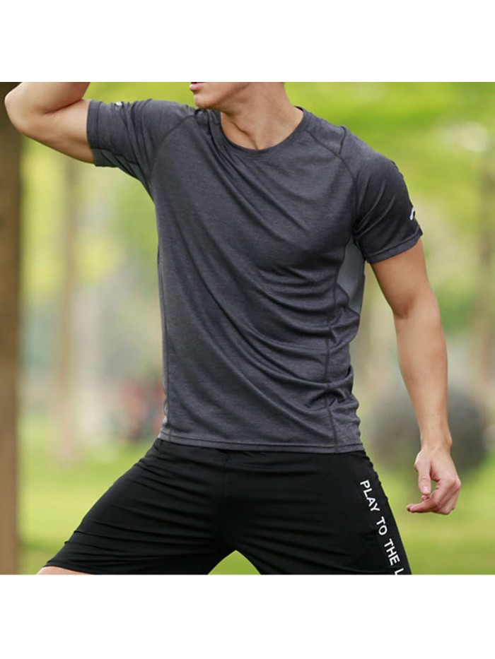 Spliced sports breathable T-shirt