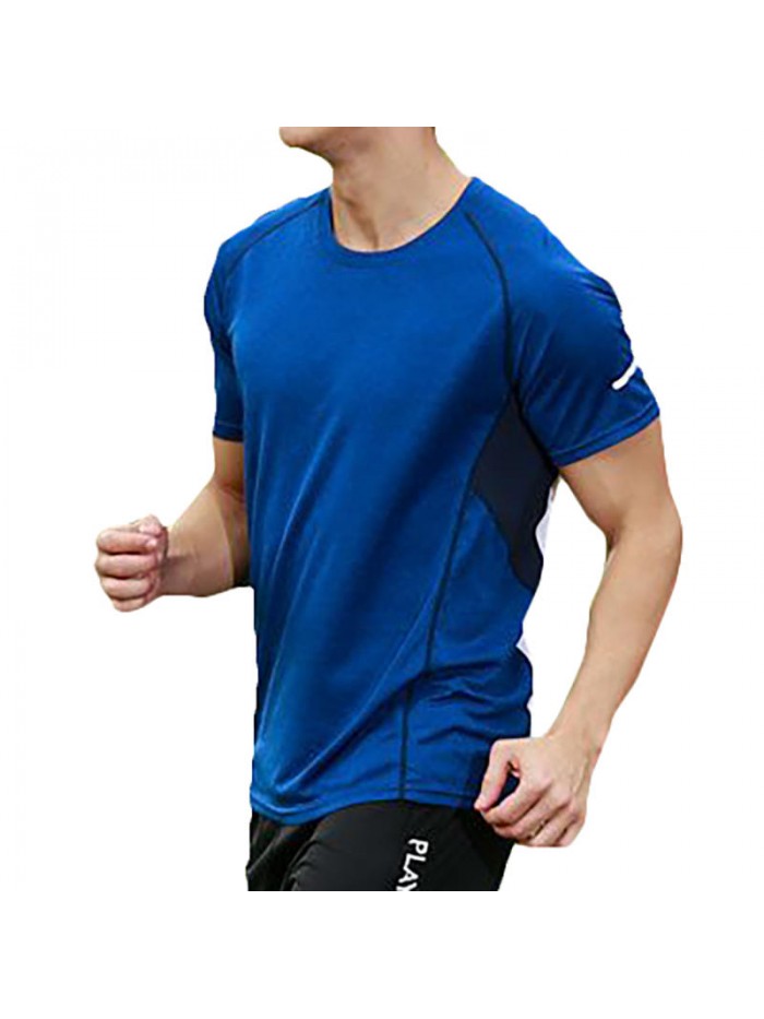 Spliced sports breathable T-shirt