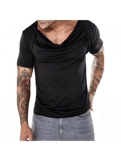 V-neck personalized short-sleeved T-shirt