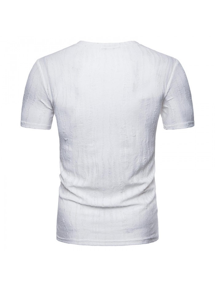 V-neck slim t-shirts are popular