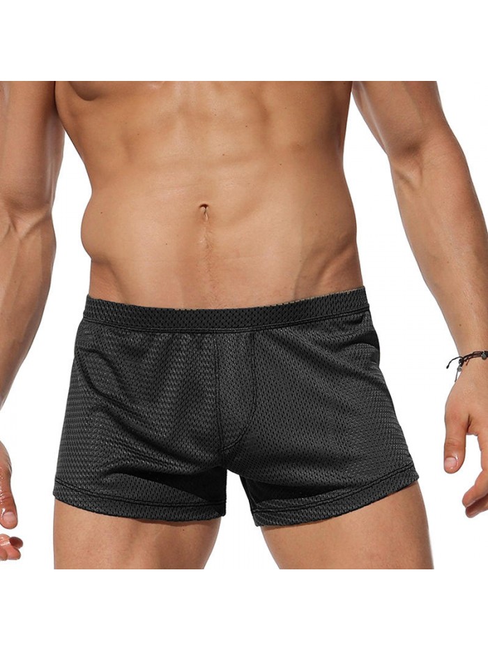 Mens Mesh Breathable Quick Drying Sports Gym Loose Casual Board Shorts