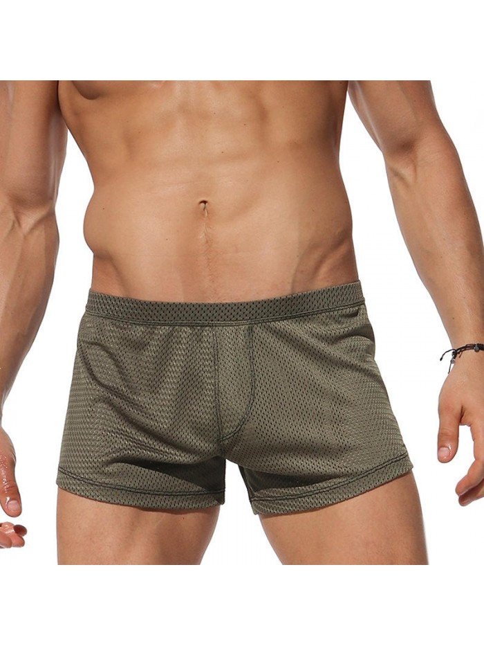 Mens Mesh Breathable Quick Drying Sports Gym Loose Casual Board Shorts