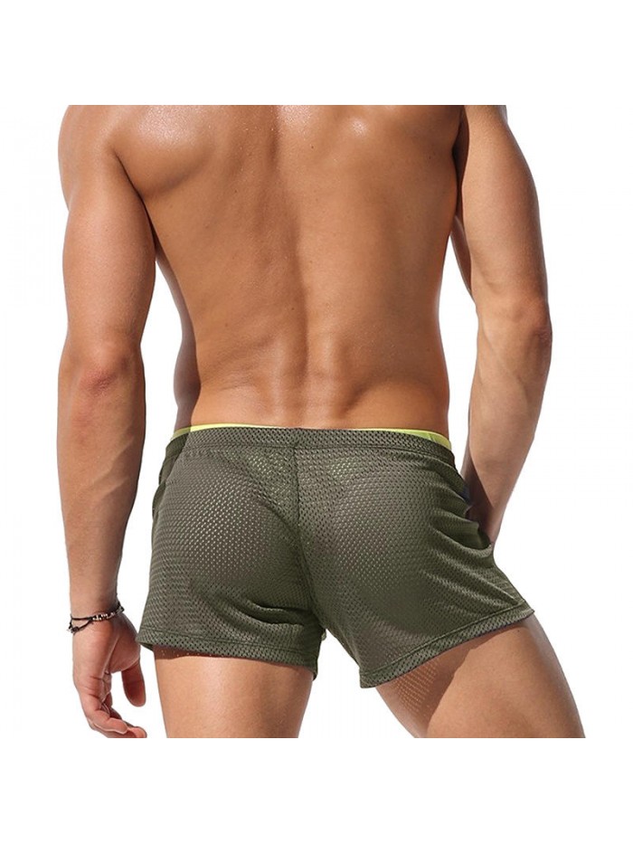 Mens Mesh Breathable Quick Drying Sports Gym Loose Casual Board Shorts