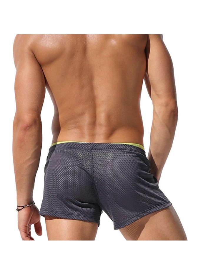 Mens Mesh Breathable Quick Drying Sports Gym Loose Casual Board Shorts