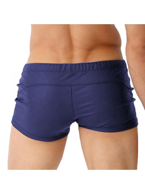 Drawstring Low Waist Beach Hot Springs Boxers Swim...