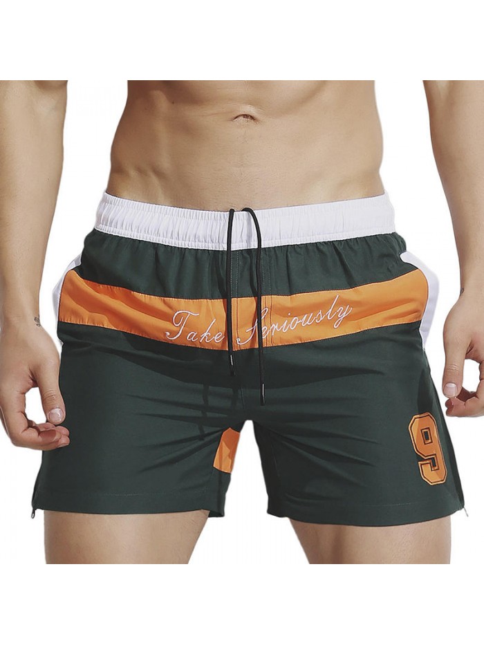 Summer Leisure Pockets Color Splicing Beach Board Shorts for Men