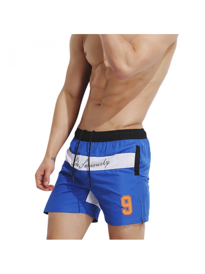 Summer Leisure Pockets Color Splicing Beach Board Shorts for Men