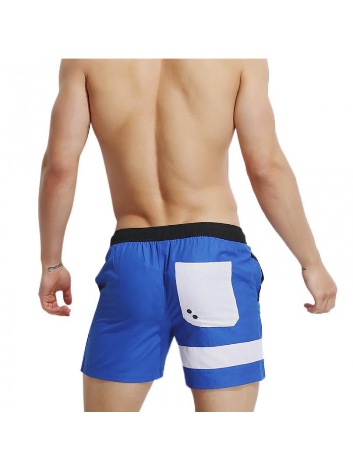 Summer Leisure Pockets Color Splicing Beach Board Shorts for Men