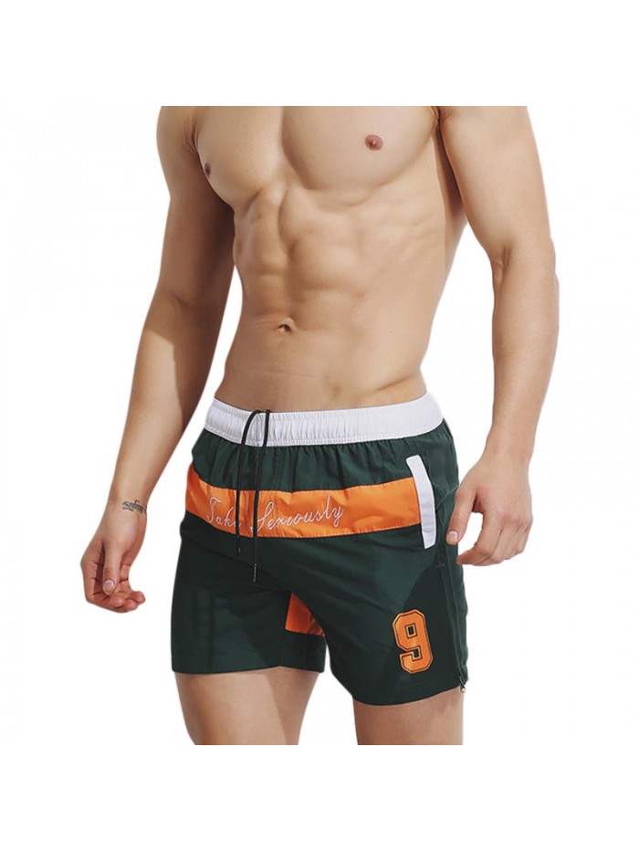 Summer Leisure Pockets Color Splicing Beach Board Shorts for Men