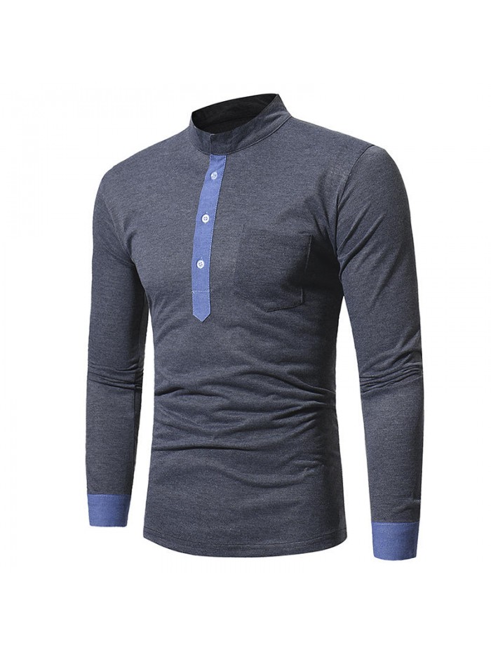 Long sleeve T-shirt with spring and autumn collars