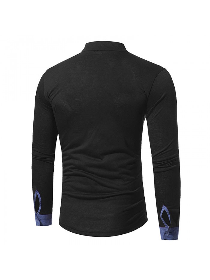 Long sleeve T-shirt with spring and autumn collars