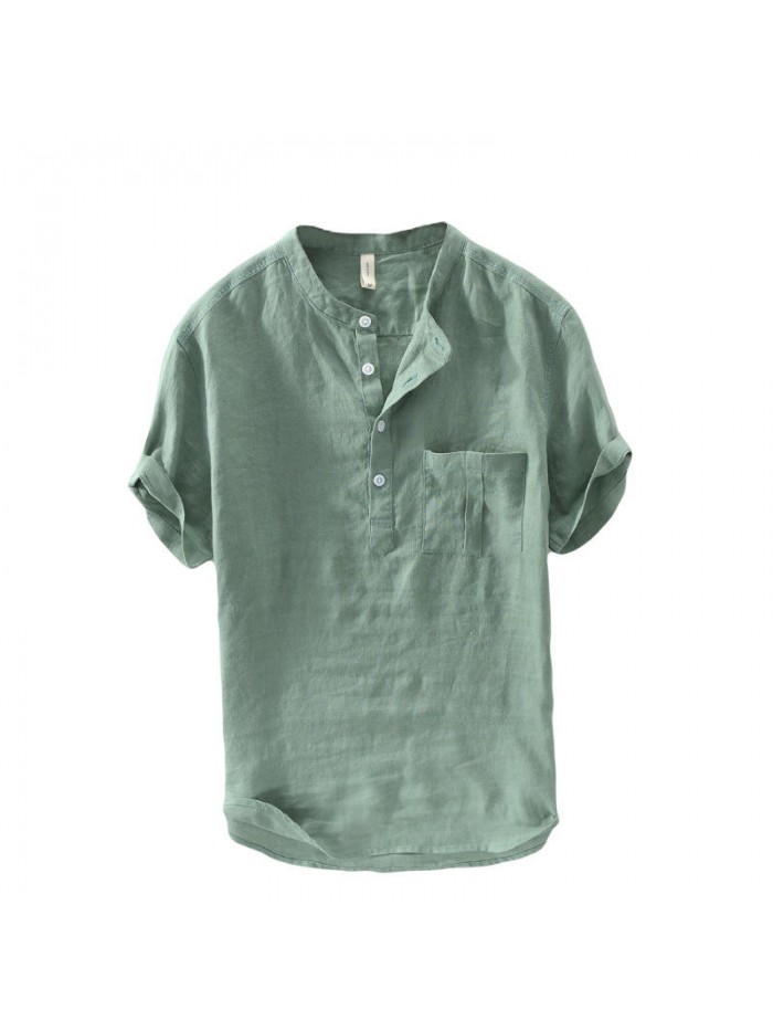 Chinese button short sleeve