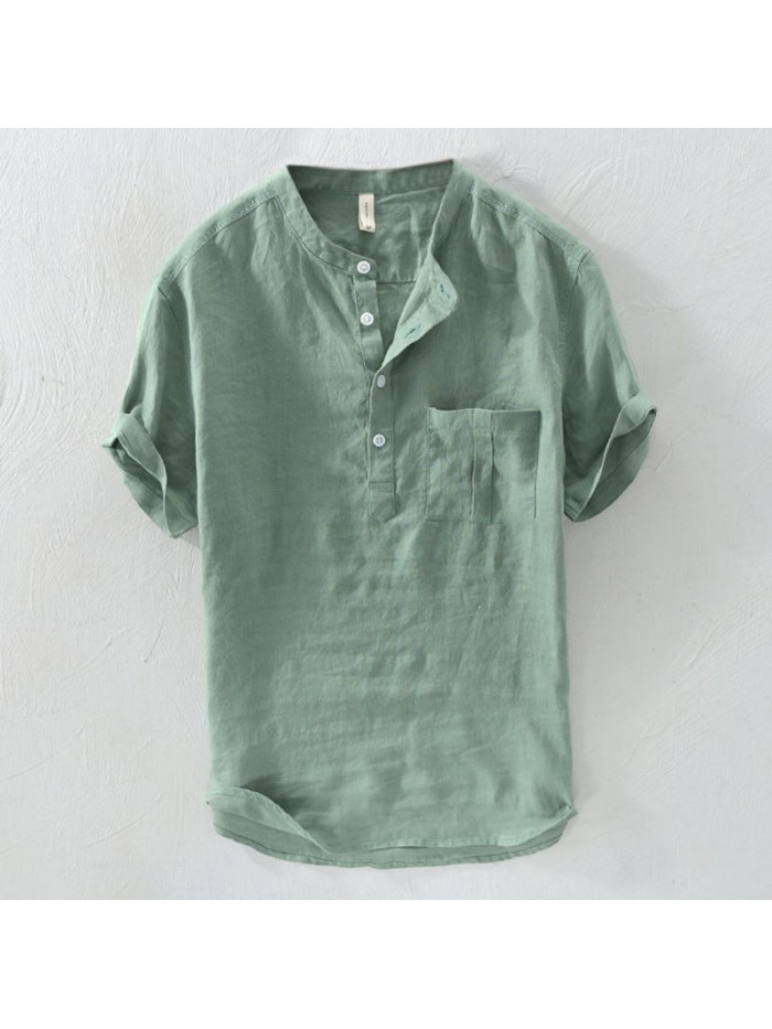 Chinese button short sleeve