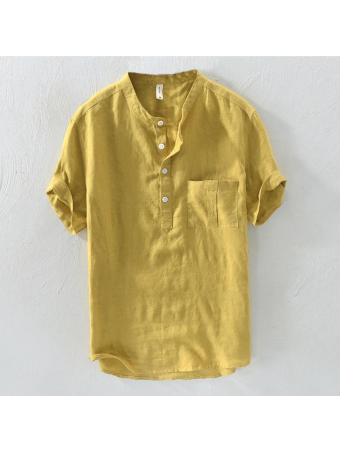 Chinese button short sleeve