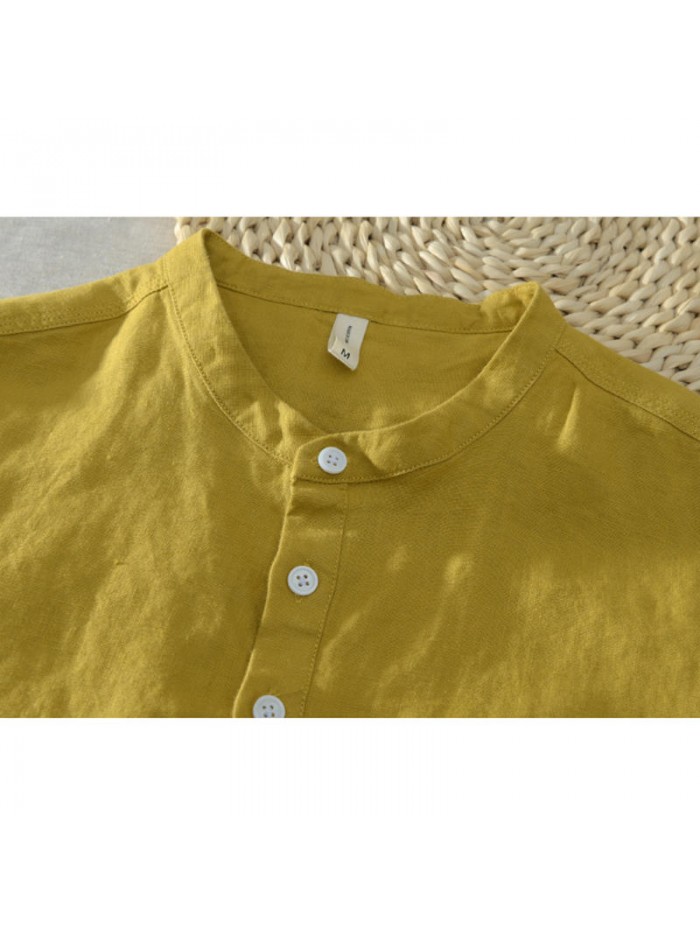 Chinese button short sleeve