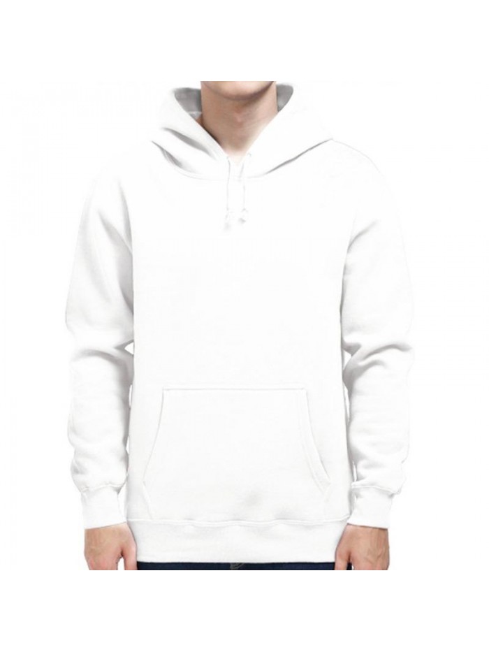 Mens Fall Casual Pure Color Hoodies Cotton Sports Slim Fit Long Sleeve Sweatshirt