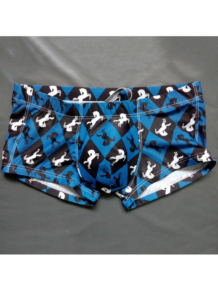 Mens Printing Trunks Drawstring Designer Swimwear with 3D Cup