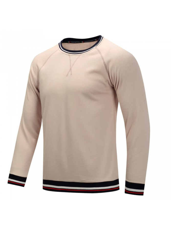 Long sleeve pullover with round neck for autumn and winter leisure