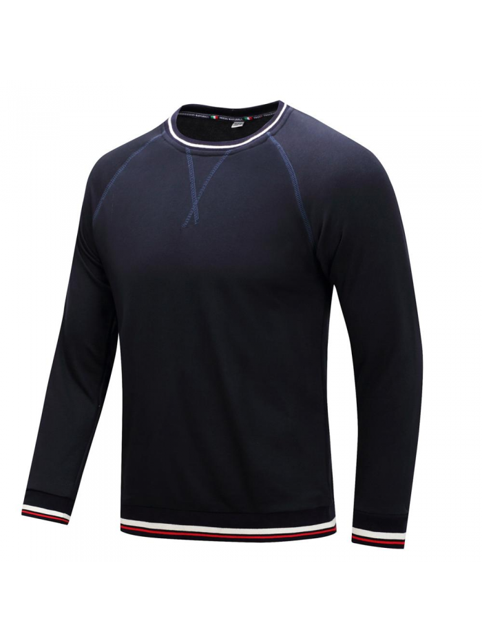 Long sleeve pullover with round neck for autumn and winter leisure