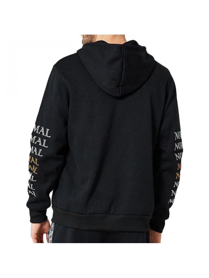 Men's Polyester Letter Thickened Drawstring Overhead Sports Hoodies Sweatshirt