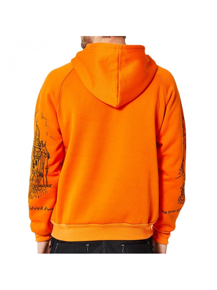 Men's Casual Hooded sweater Autumn Winter Fashion Printing Hoodies Sweatshirts