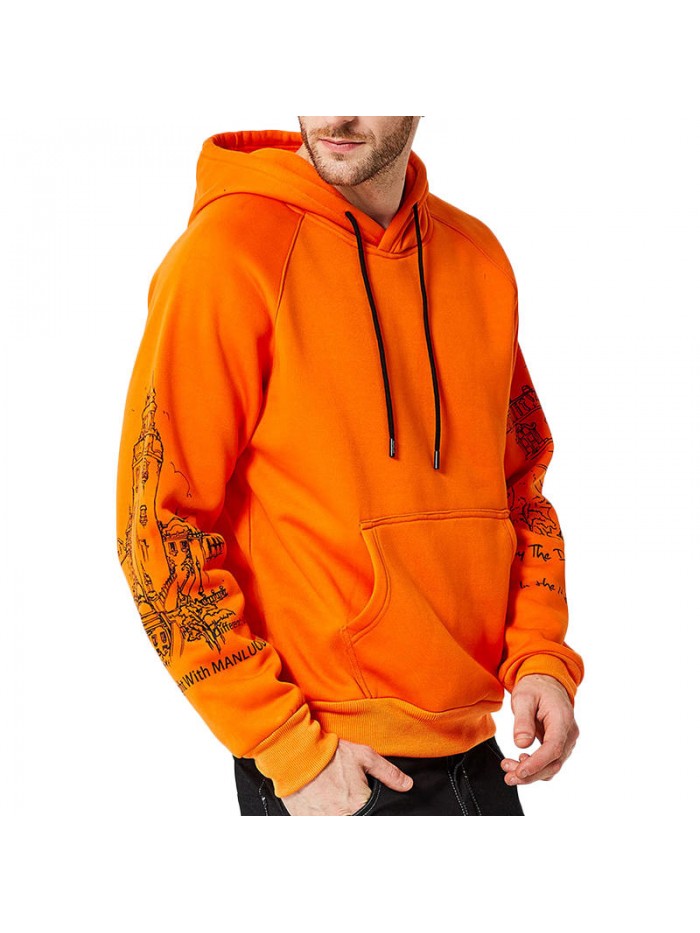 Men's Casual Hooded sweater Autumn Winter Fashion Printing Hoodies Sweatshirts