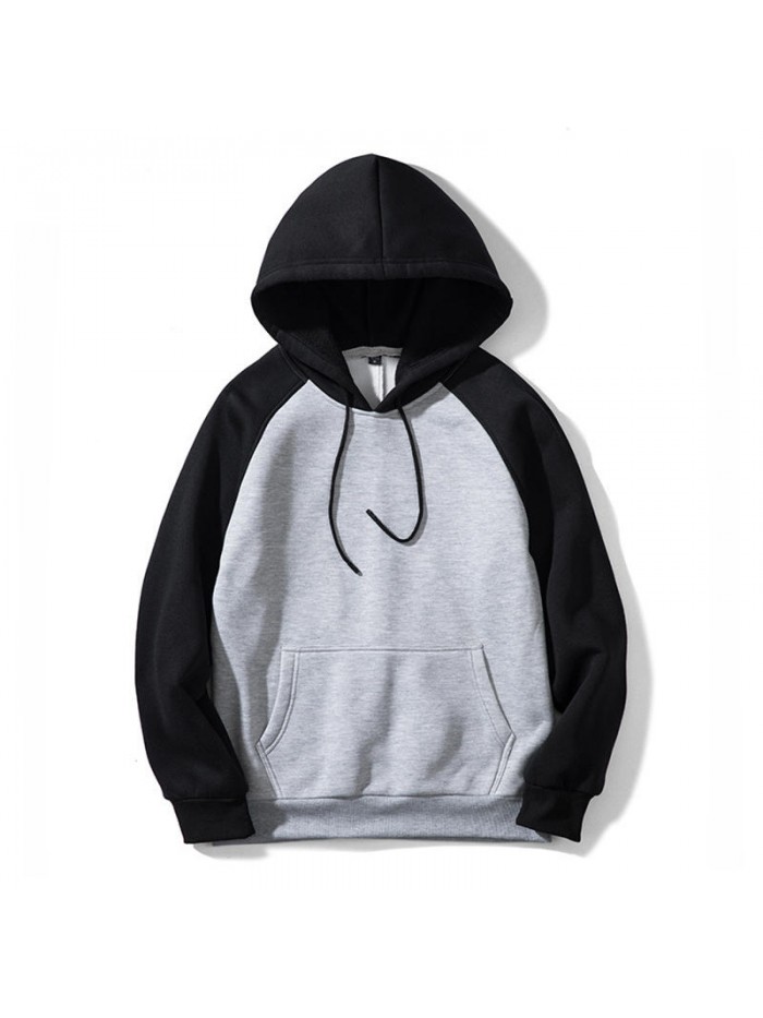 High Street Shoulder Hoodies Multi-color Casual Sports Men's Color Block Long-sleeved Sweatshirts