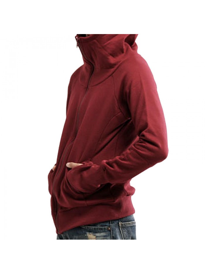 Autumn Fashion Cotton Loose Zipper Casual Thick Hooded Sweatshirt for Men