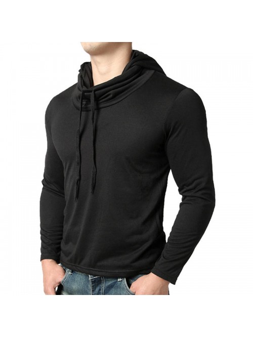 Mens Hip-hop Style Pile Heap Collar Hooded Design ...