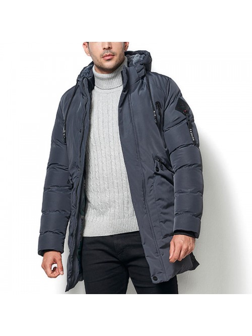 Mens Thick Warm Hooded Winter Outdoor Padded Jacke...