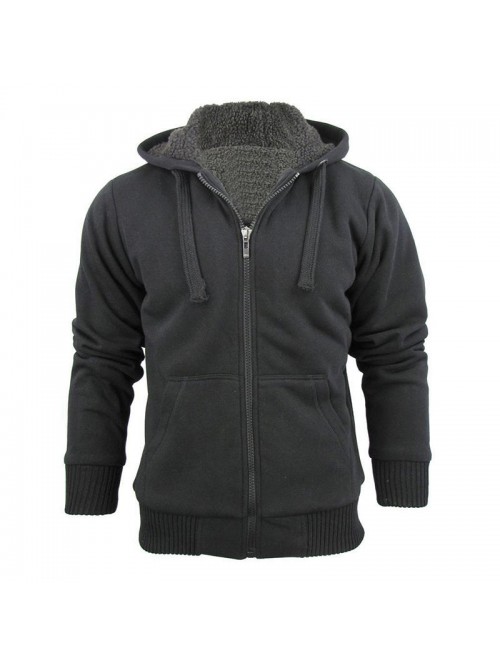 Men's Cotton Winter Fit Comfy Hoodies Warm Solid C...