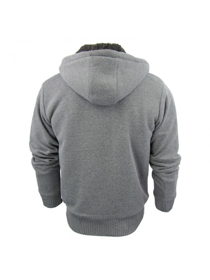 Men's Cotton Winter Fit Comfy Hoodies Warm Solid Color Thick Sweatshirts