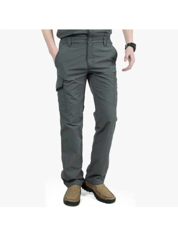 Mens Outdoor Casual Quick Dry Breathable Multi-pocket Military Cargo Pants