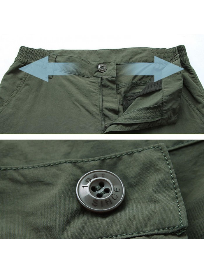 Mens Outdoor Casual Quick Dry Breathable Multi-pocket Military Cargo Pants