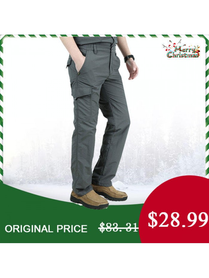 Mens Outdoor Casual Quick Dry Breathable Multi-pocket Military Cargo Pants