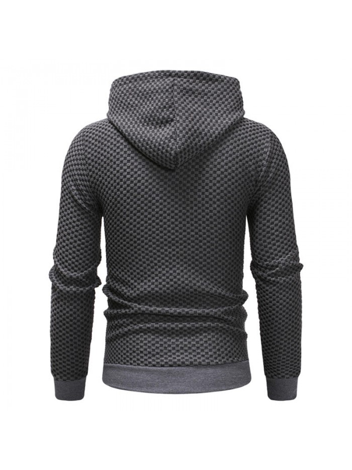 Mens Pullover Stitching Color Sport Drawstring Hoodies Sweatshirts