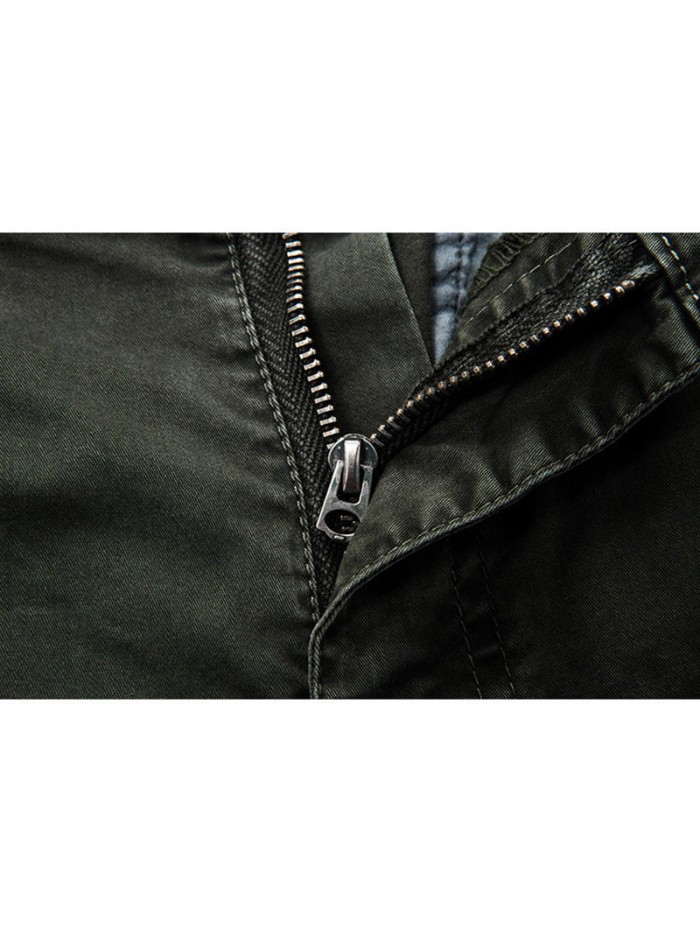 Mens Casual Stitching Drawstring Elastic Waist Multifunction Pockets Cargo Pants